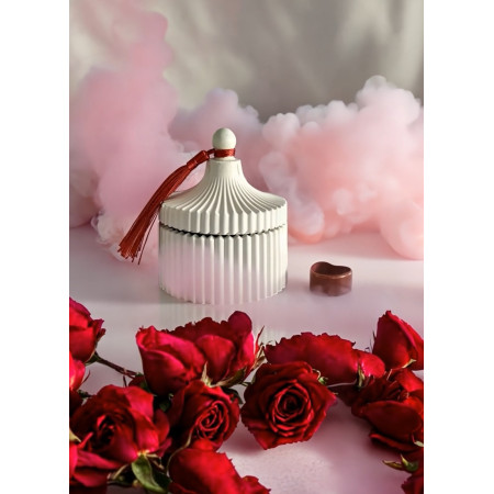 Fondants en forme de coeur parfumés en pot résine avec couvercle "Soirée à Paris"
