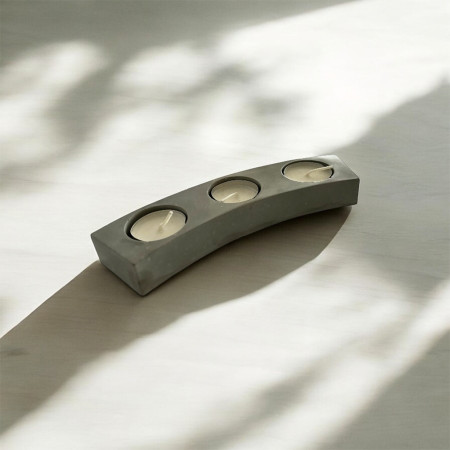 Photophore en béton minimaliste