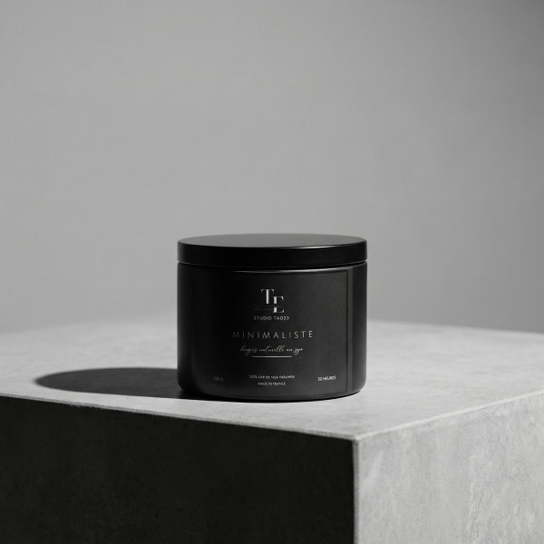 Pot de fondants parfumés minimaliste Bois de Oud en cire végétale de colza Taoé Lifestyle – parfum oriental boisé et intense