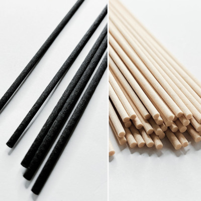 Set of 5 natural rattan diffuser reeds, refill sticks for indoor fragrance diffusion