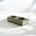 Photophore Ziao en béton minimaliste pour 3 bougies chauffe-plat, bougeoir design moderne et épuré