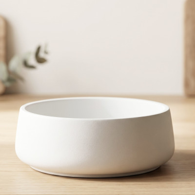 Round resin decorative accessory, modern design bowl for an elegant and calming interior