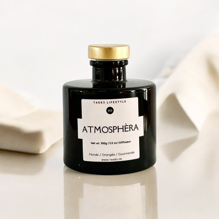 Diffuseur d'ambiance "Atmosphera" - 100ml en verre noire Diffuseur d'ambiance "Atmosphera" - 100ml en verre noire
