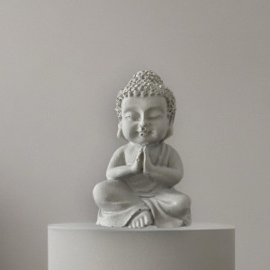 Statue décorative Bouddha en béton ou résine ambiance zen et minimaliste TAOE3