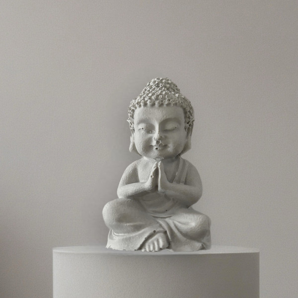 Statue décorative Bouddha en béton ou résine ambiance zen et minimaliste TAOE3