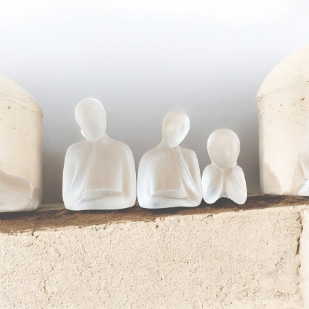 Lot de 3 statuettes transparente - Gardiens du Calme Lot de 3 statuettes transparente - Gardiens du Calme