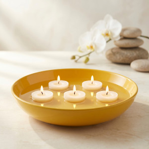 Bougies flottantes parfumées fleur de sakura lot de 10 chauffe-plats artisanaux décoration élégante 2