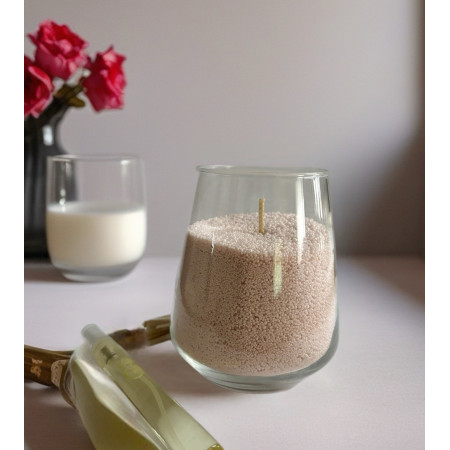 Sable de cire de soja - 250G - 30 mèches et flacon de parfum au choix