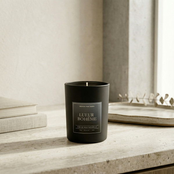 Bohemian Glow – Dual-scented leather candle in soy wax | Taoé3