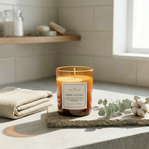 Ambre Sauvage – Bougie parfumée boisée en cire de soja | Taoé3