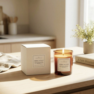 Ambre Sauvage – Bougie parfumée boisée en cire de soja | Taoé3