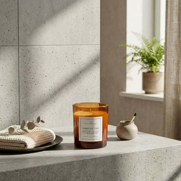 Wild Amber – Woody scented soy wax candle | Taoé3