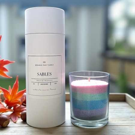 Soy Wax Candle Sand - 250G - 30 wicks and 10 ml bottled of fragrance of your choice