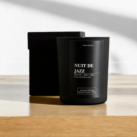 Bougies Parfumé Nuit de Jazz à double senteur Bois et Cuir Bougies Parfumé Nuit de Jazz à double senteur Bois et Cuir