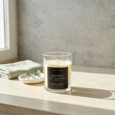 Mint & Eucalyptus scented candle in soy wax | Taoé3