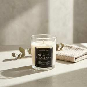 Mint & Eucalyptus scented candle in soy wax | Taoé3