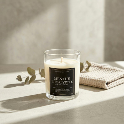 Mint & Eucalyptus scented candle in soy wax | Taoé3