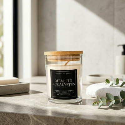 Bougie parfumée Menthe & Eucalyptus en cire de soja | Taoé3
