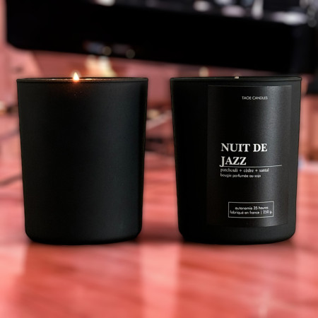 Jazz Night – Leathery scented soy wax candle | Taoé