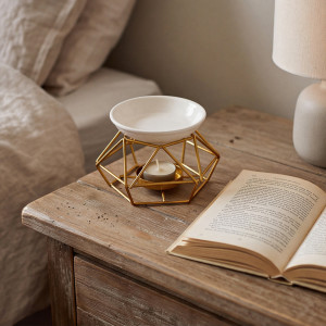 RHOMBIC wax melt burner with dish | TAOÉ 2