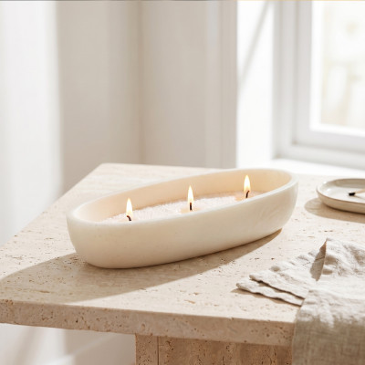 Sable de bougie décoration intérieure ambiance douce et minimaliste TAOE3