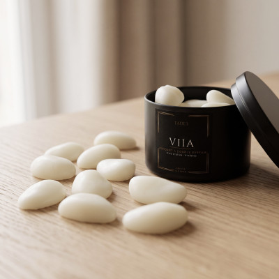 Fondants parfumés VIIA pot de 20 galets – cire végétale artisanale | Taoé