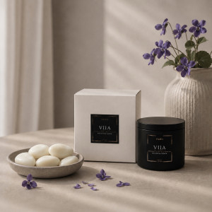 Fondants parfumés VIIA pot de 20 galets – cire végétale artisanale | Taoé 2