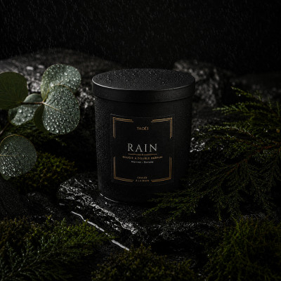 RAIN – Bougie parfumée marine & boisée artisanale | TAOÉ
