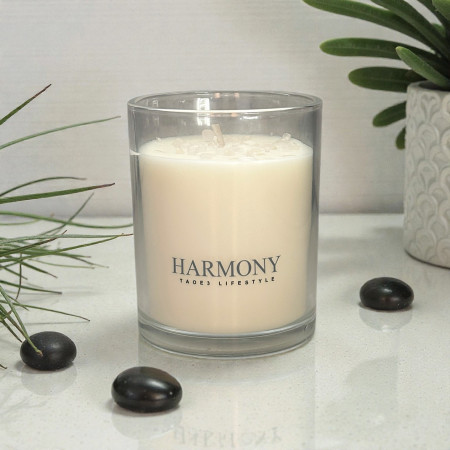 Harmony – Rose quartz soy wax candle | Taoé