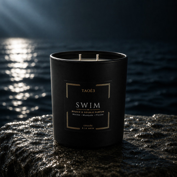 SWIM Bougie parfumée Marine, Florale & Musc Blanc | TAOÉ