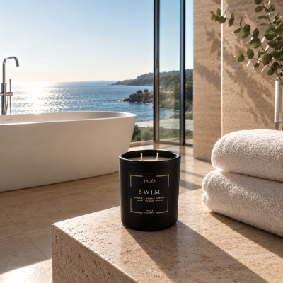 SWIM Bougie parfumée Marine, Florale & Musc Blanc | TAOÉ