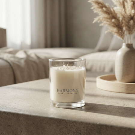 Harmony – Bougie quartz rose en cire de soja | Taoé3