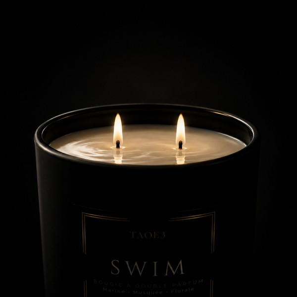 SWIM Bougie parfumée Marine, Florale & Musc Blanc | TAOÉ