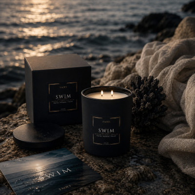 SWIM Bougie parfumée Marine, Florale & Musc Blanc | TAOÉ