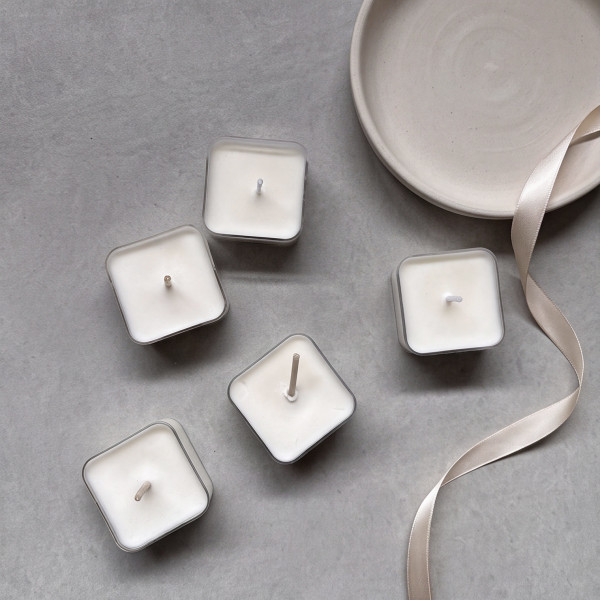 Chauffe-plats Carrés Lot de 6 – Bougies Chauffe-plat Sans Parfum | TAOÉ