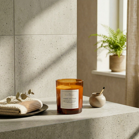Ambre Sauvage – Bougie parfumée boisée en cire de soja | Taoé3