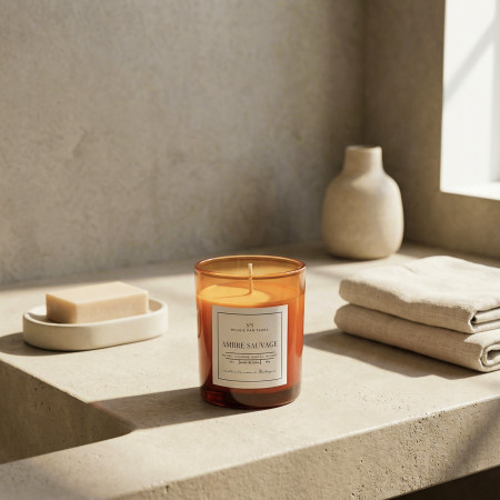 Ambre Sauvage – Bougie parfumée boisée en cire de soja | Taoé3