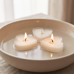 Chauffe-plats Cœur Lot de 6 – Bougies Chauffe-plat Sans Parfum | TAOÉ