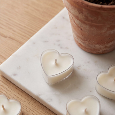 Chauffe-plats Cœur Lot de 6 – Bougies Chauffe-plat Sans Parfum | TAOÉ