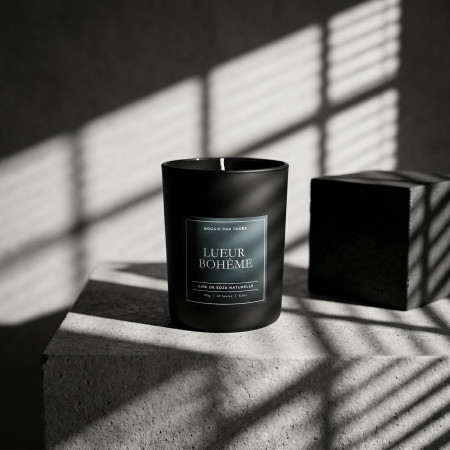 Bohemian Glow – Dual-scented leather candle in soy wax | Taoé3