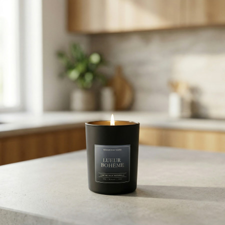 Bohemian Glow – Dual-scented leather candle in soy wax | Taoé3