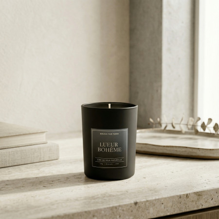Bohemian Glow – Dual-scented leather candle in soy wax | Taoé3