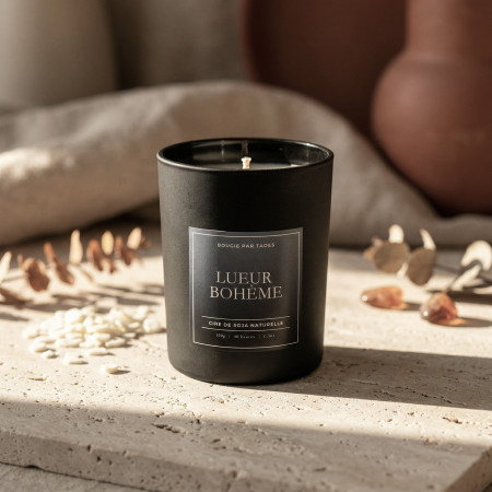 Bohemian Glow – Dual-scented leather candle in soy wax | Taoé3