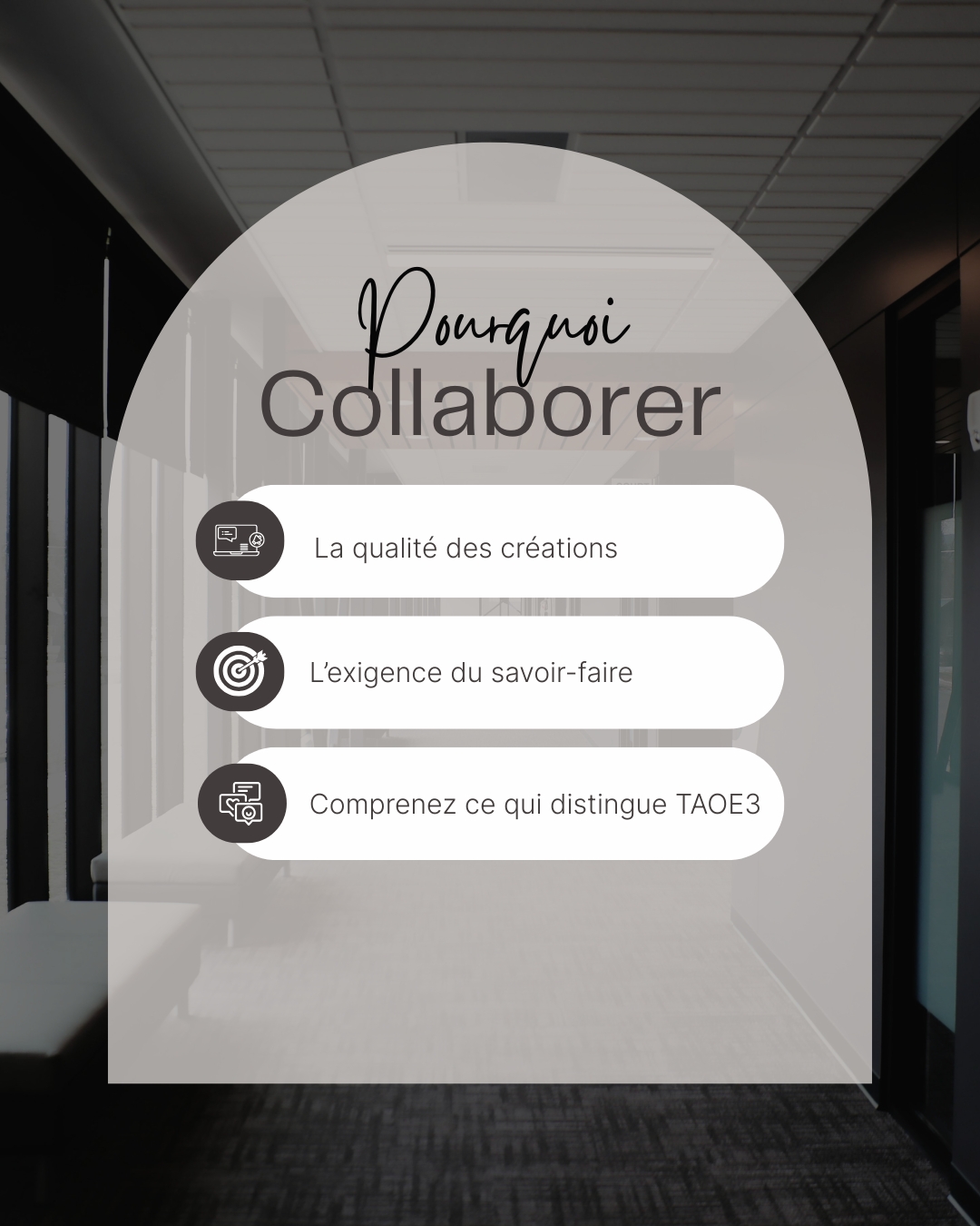 Pourquoi collaborer avec TAOE3